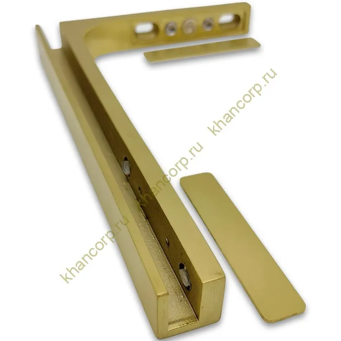 Угловой стабилизатор Диор FDK-4R стена-стекло 90˚ правый, нержавейка/брашированное золото