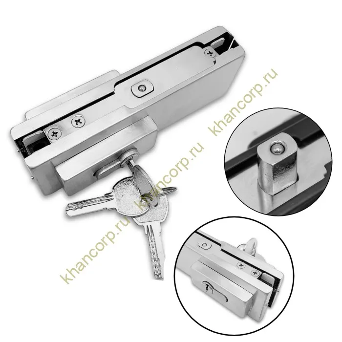 Замок FKZ-30 с овальным ригелем ключ/ключ, нержавейка/матовый