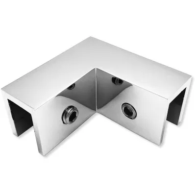 Коннектор Орион FDK-51 верхний стекло-стекло 90˚ латунь/хром