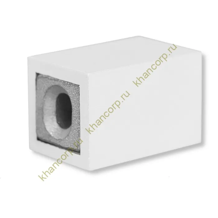 Крепление FDC-60 трубы 15х15 к стене, нержавейка/белый