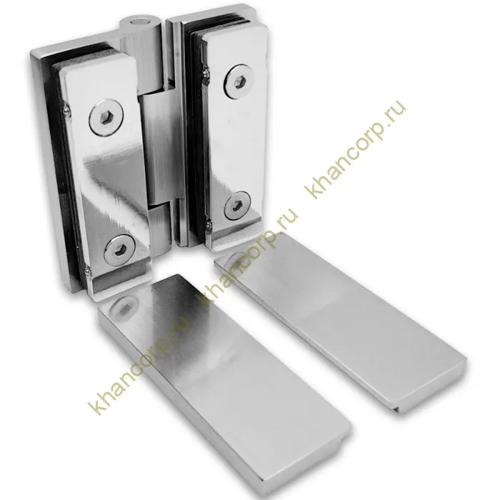 Петля Гера FDP-121 стекло-стекло 180˚, латунь/матовый