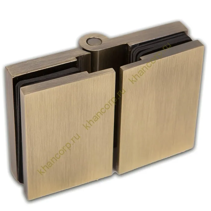 Петля Майя FDP-171 стекло-стекло 180˚, латунь/бронза