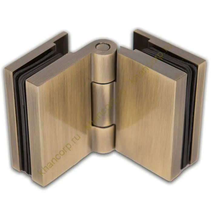 Петля Майя FDP-171 стекло-стекло 180˚, латунь/бронза