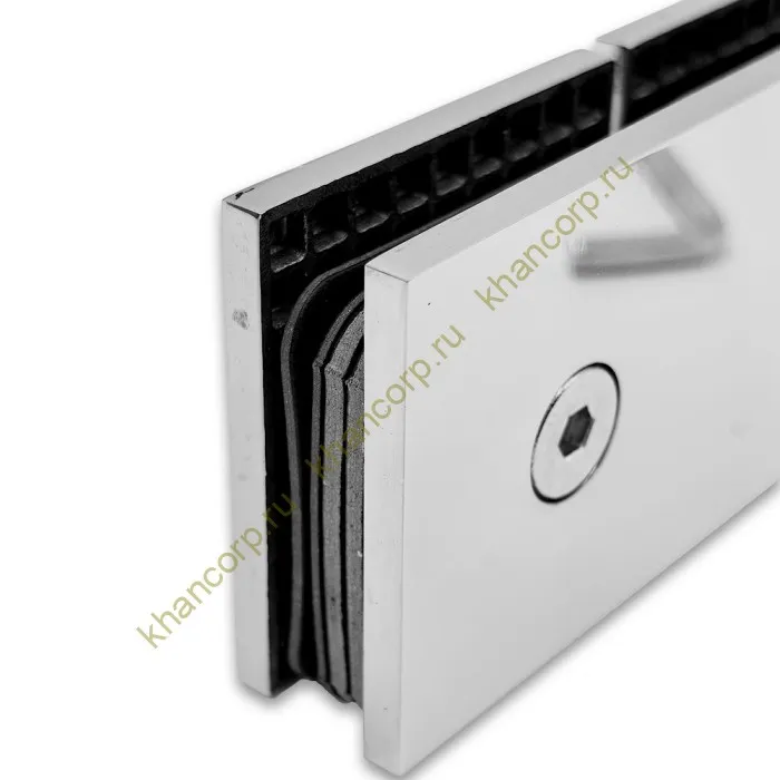 Коннектор Альфа α FDK-16 стекло-стекло 180˚, нержавейка/полированный