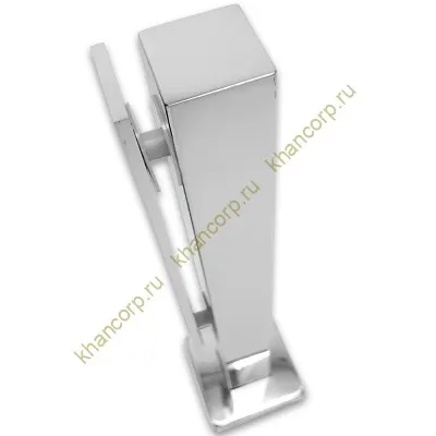 Стойка FOS-07(82) для стекла напольная 78х400 мм (крышка 82х82 мм) со сверлением, нержавейка/полированный