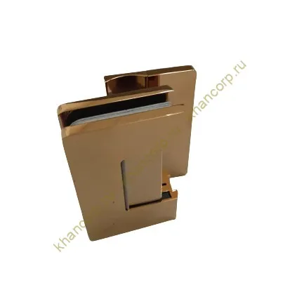 Петля Афина FDP-130 стена-стекло с боковым креплением, латунь/розовое золото