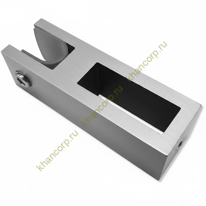 Держатель стекла FDC-31 сквозной 30х10 вертикальный, нержавейка/матовый