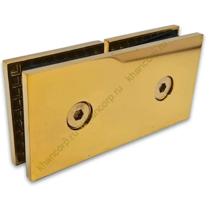 Коннектор Альфа α FDK-16 стекло-стекло 180˚, нержавейка/золото