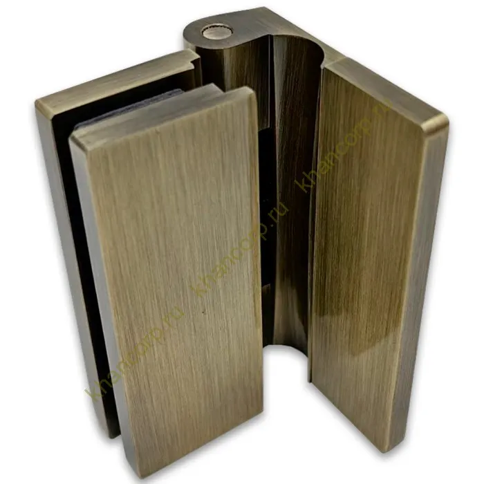 Петля Гера FDP-120 стена-стекло 90˚ открывание наружу, латунь/бронза