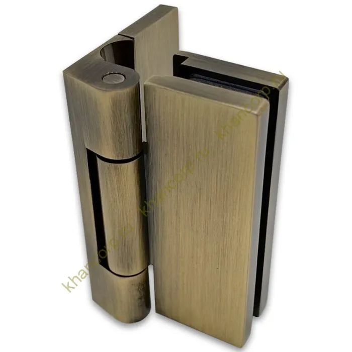 Петля Гера FDP-120 стена-стекло 90˚ открывание наружу, латунь/бронза