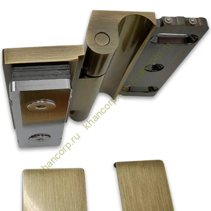 Петля Гера FDP-120 стена-стекло 90˚ открывание наружу, латунь/бронза