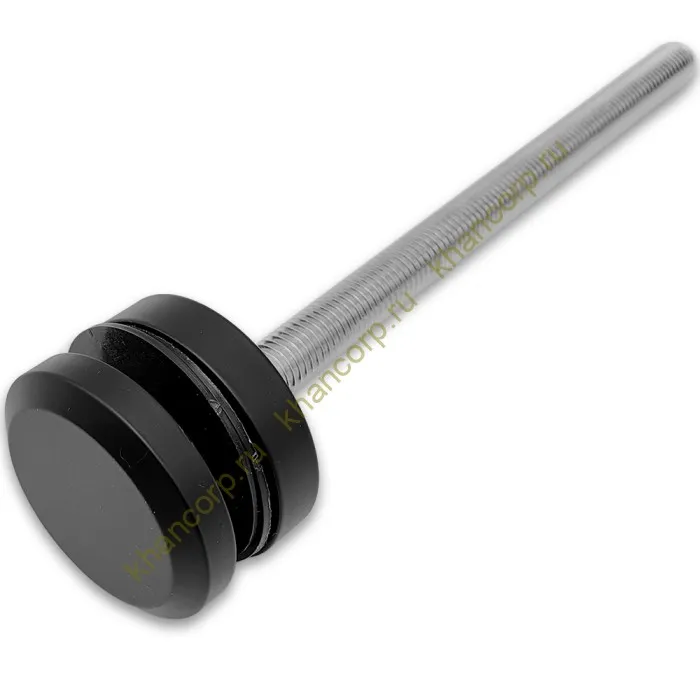 Стеклодержатель FKK-41.1, 10х10 мм Ø50 мм М12х1.75 для стекла, нержавейка/черный