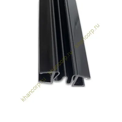 Уплотнитель гармошка черный 2.5 м под стекло 8 мм FDPP-118.8