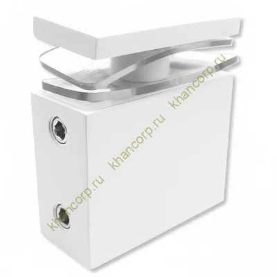 Крепление FDC-34 трубы 30х10 к стеклу, нержавейка/белый