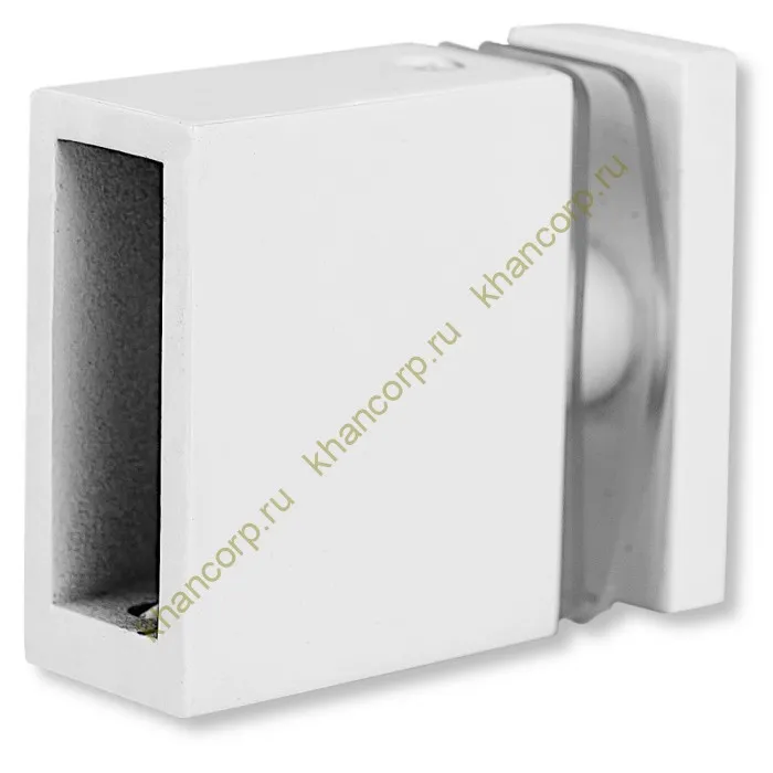 Крепление FDC-34 трубы 30х10 к стеклу, нержавейка/белый