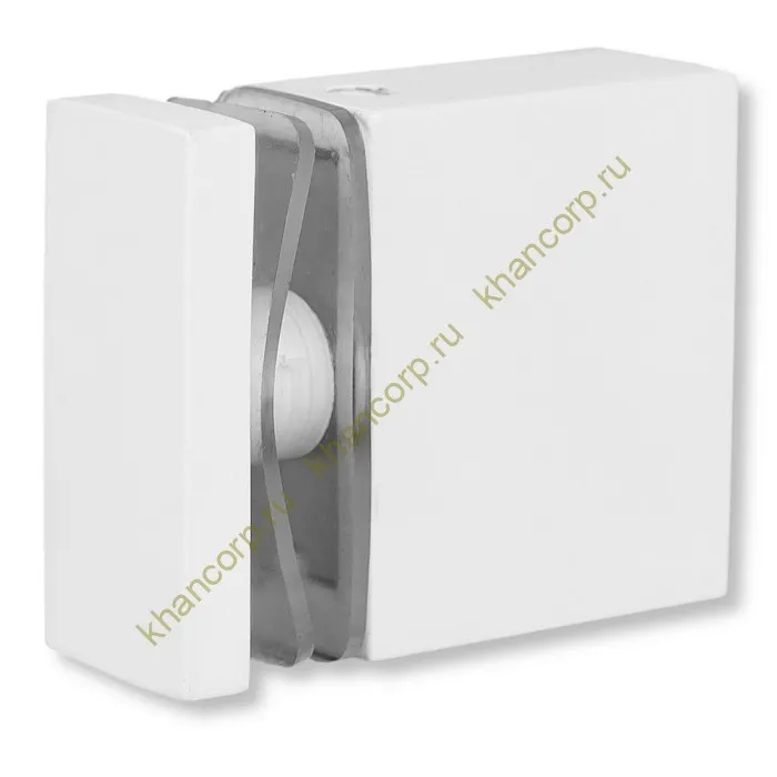 Крепление FDC-34 трубы 30х10 к стеклу, нержавейка/белый