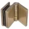 Петля Майя FDP-172 стена-стекло 90˚ открывание внутрь, латунь/бронза