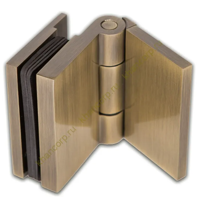 Петля Майя FDP-172 стена-стекло 90˚ открывание внутрь, латунь/бронза