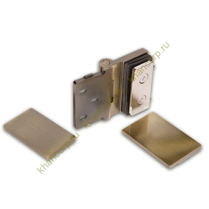 Петля Майя FDP-172 стена-стекло 90˚ открывание внутрь, латунь/бронза