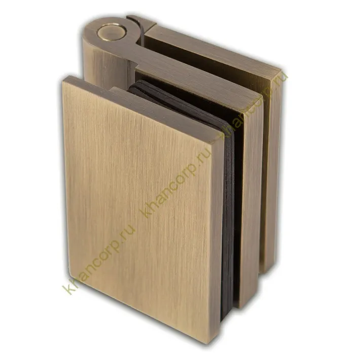 Петля Майя FDP-172 стена-стекло 90˚ открывание внутрь, латунь/бронза