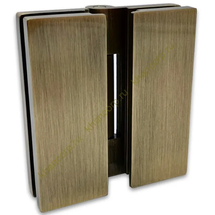 Петля Гера FDP-121 стекло-стекло 180˚, латунь/бронза