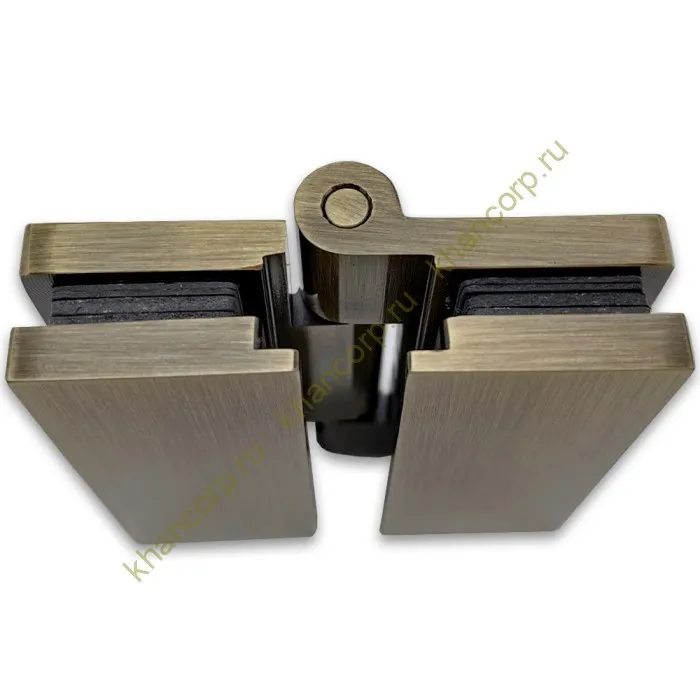 Петля Гера FDP-121 стекло-стекло 180˚, латунь/бронза