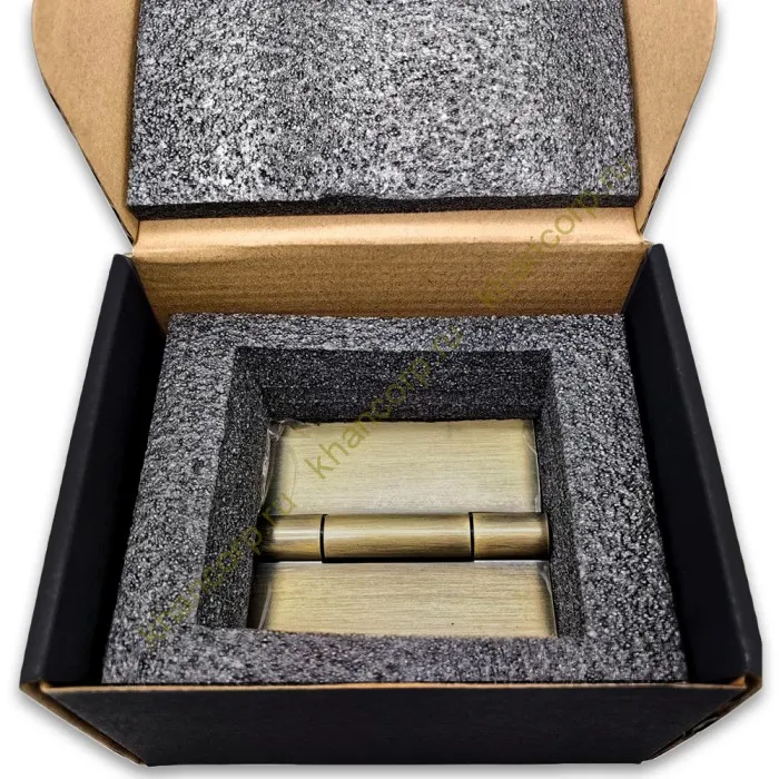 Петля Гера FDP-121 стекло-стекло 180˚, латунь/бронза