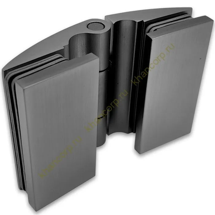 Петля Европа FDP-119 стекло-стекло 180˚ с крышками, латунь/оружейная сталь