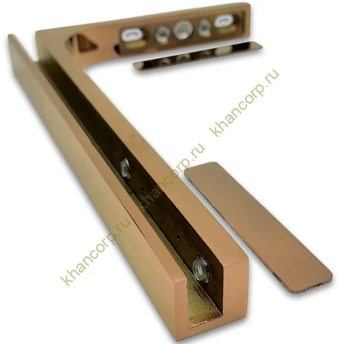 Угловой стабилизатор Диор FDK-4R стена-стекло 90˚ правый, нержавейка/розовое золото