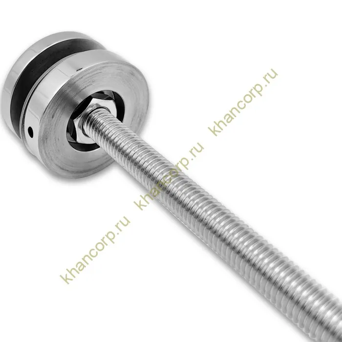 Стеклодержатель FKK-41.1, 10х10 мм Ø50 мм М12х1.75 для стекла, нержавейка/полированный