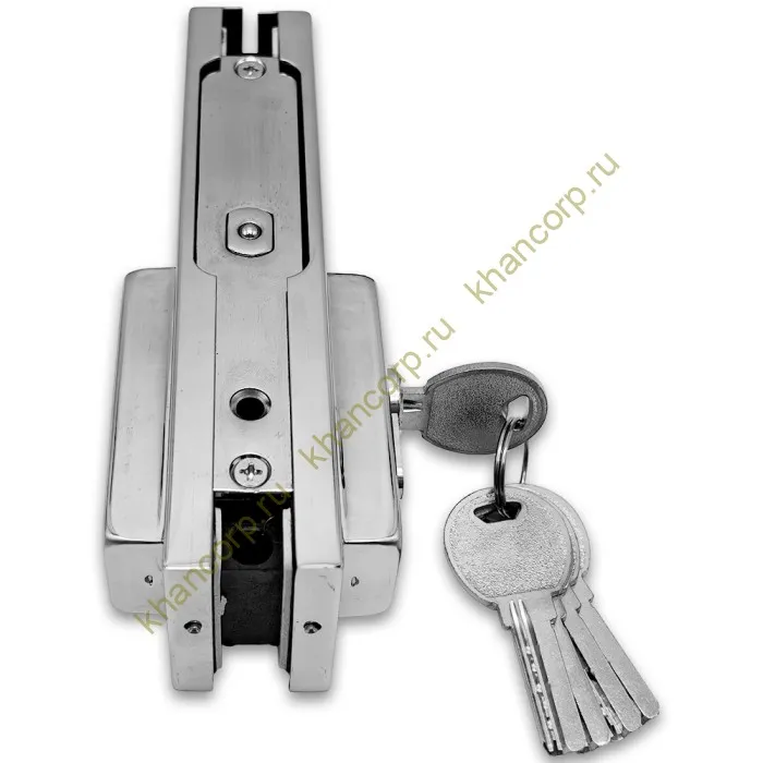 Замок FKZ-30 с овальным ригелем ключ/ключ, нержавейка/полированный