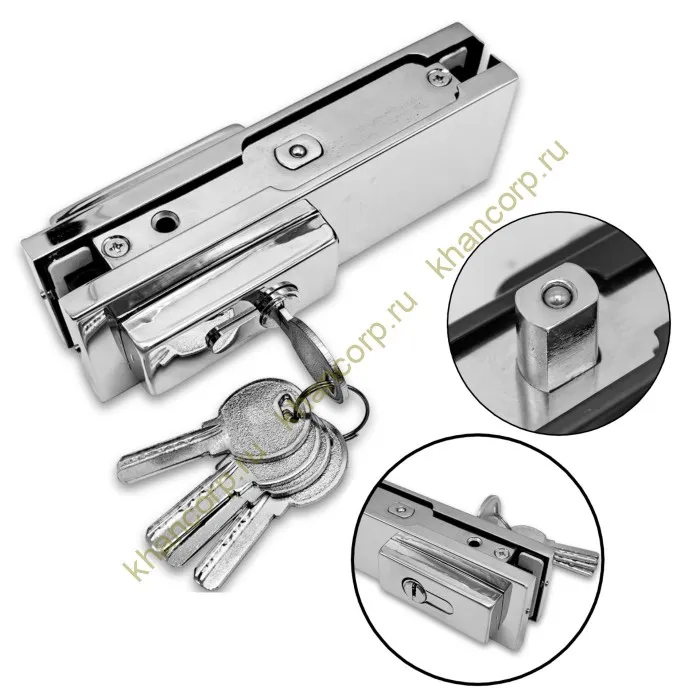 Замок FKZ-30 с овальным ригелем ключ/ключ, нержавейка/полированный