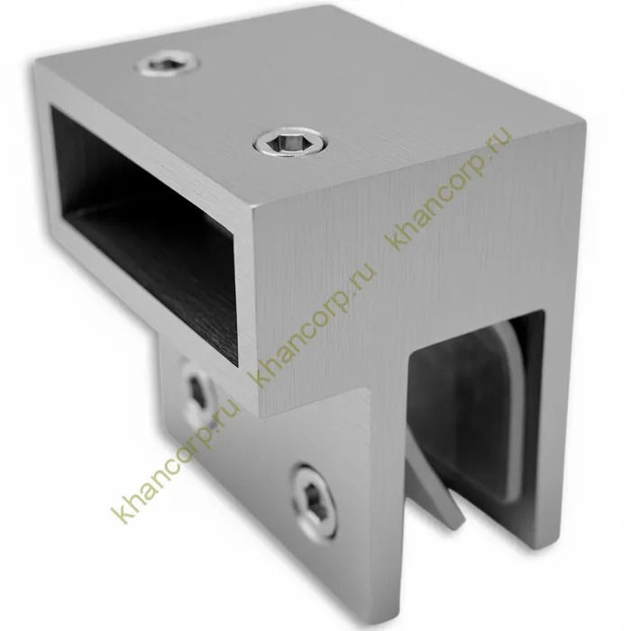 Держатель стекла FDC-33 торцевой 30х10 горизонтальный, нержавейка/матовый