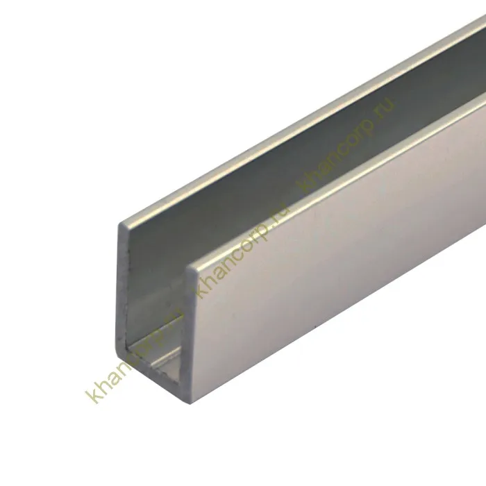 Профиль FDPA-60.3 п-образный 19х14,5х2 мм под стекло 10 мм, 3 м, алюминий/полированный