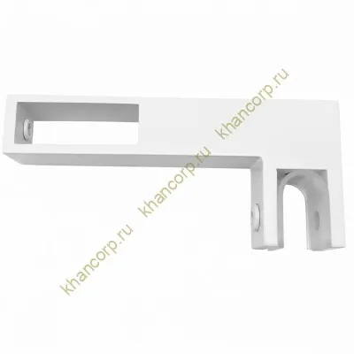 Держатель стекла FDC-35 сквозной 30х10 горизонтальный, нержавейка/белый