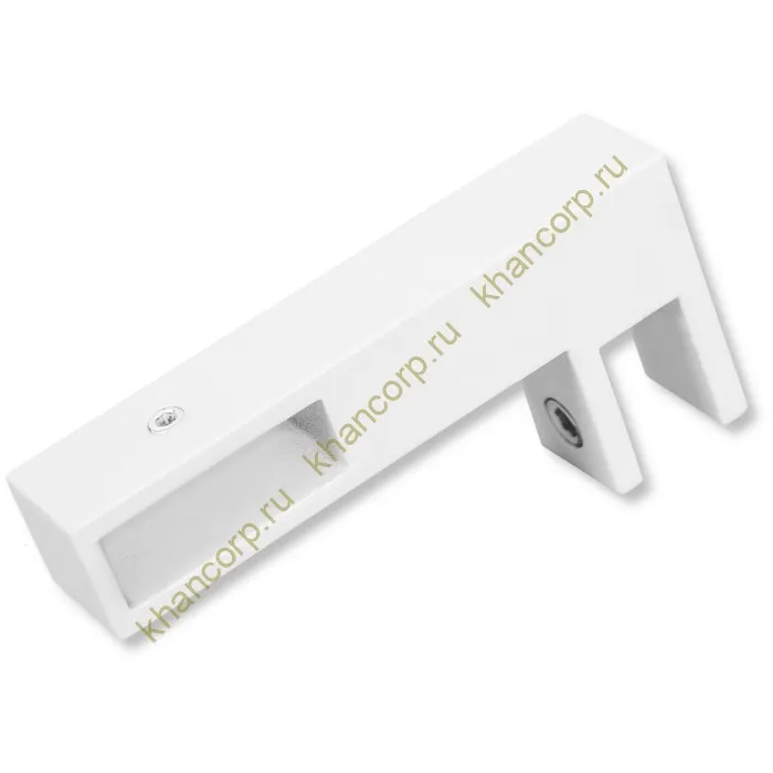 Держатель стекла FDC-35 сквозной 30х10 горизонтальный, нержавейка/белый
