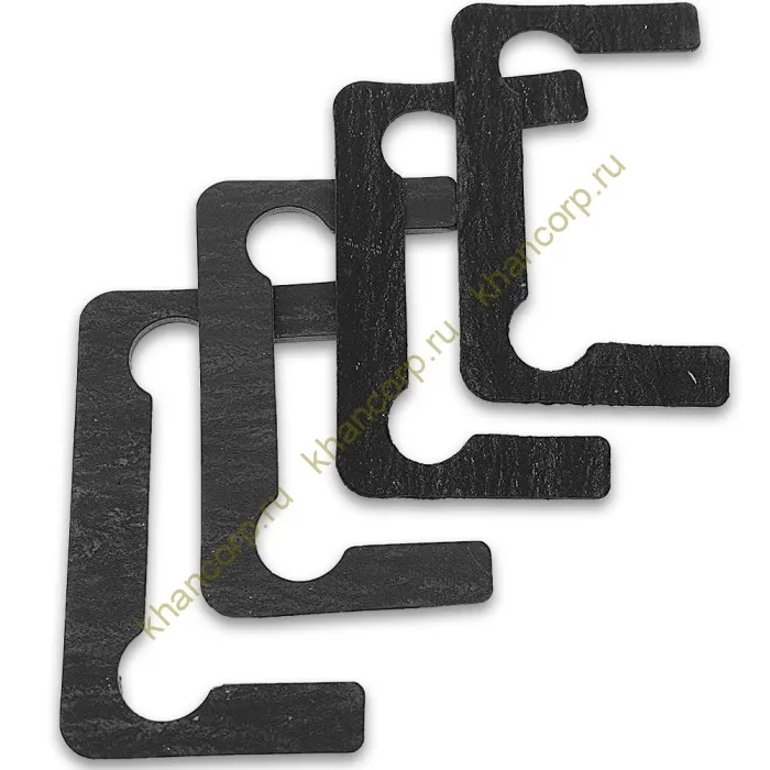 Комплект безасбестовых прокладок FDA-86 для петель с вырезом "Чебурашка", 4шт, черный