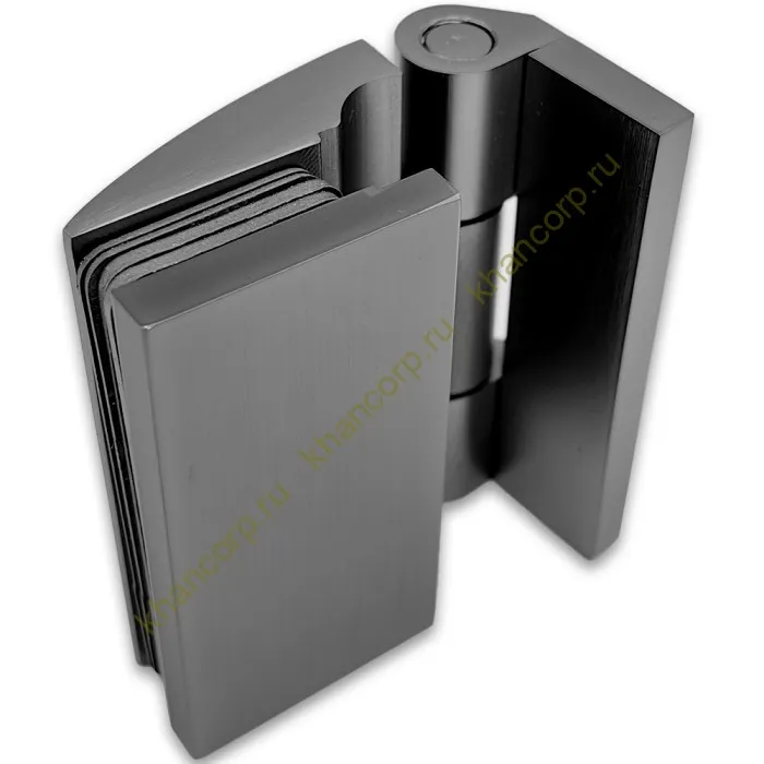 Петля Европа FDP-118 стена-стекло 90° с крышками, латунь/оружейная сталь