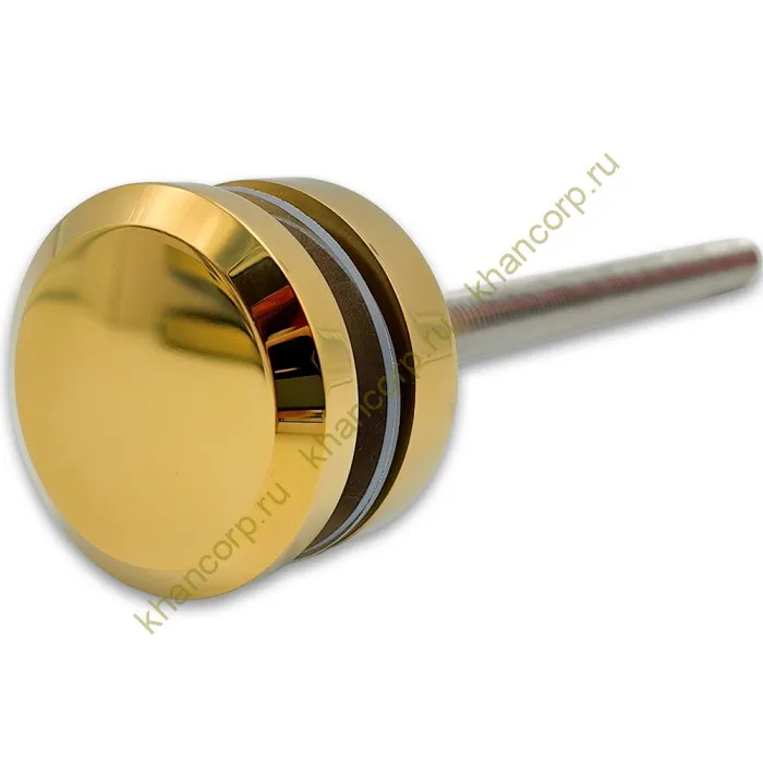 Стеклодержатель FKK-41.1, 10х10 мм Ø50 мм М12х1.75 для стекла, нержавейка/золото