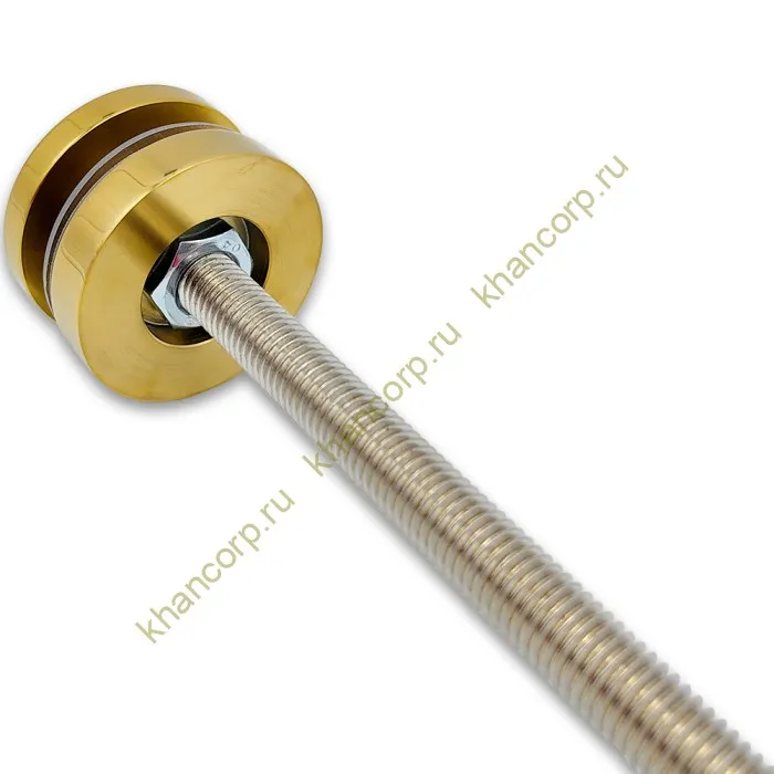 Стеклодержатель FKK-41.1, 10х10 мм Ø50 мм М12х1.75 для стекла, нержавейка/золото