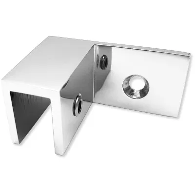 Коннектор Орион FDK-50L левый верхний стена-стекло 90˚ латунь/хром