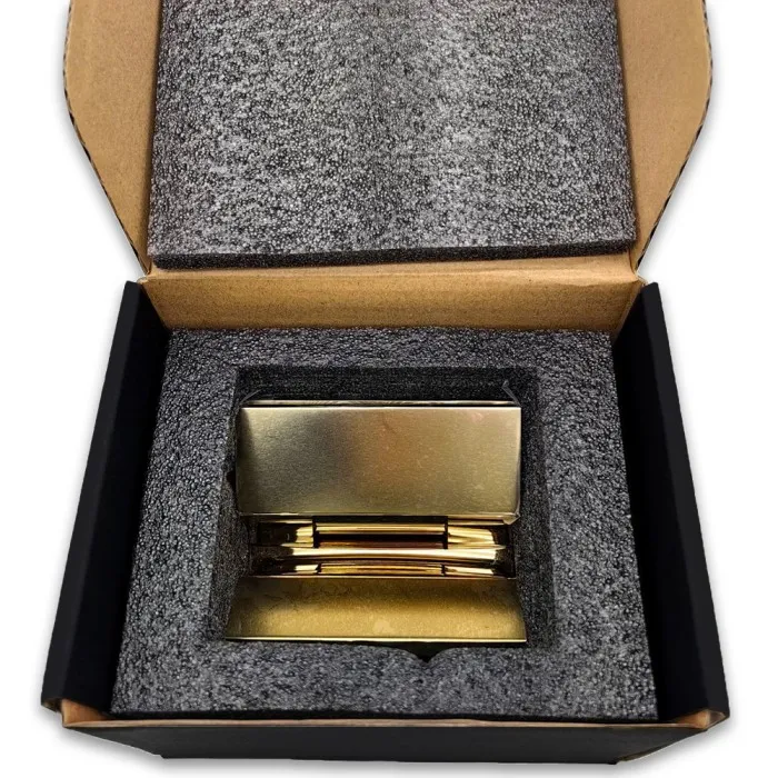 Петля Гера FDP-120 стена-стекло 90˚ открывание наружу, латунь/золото