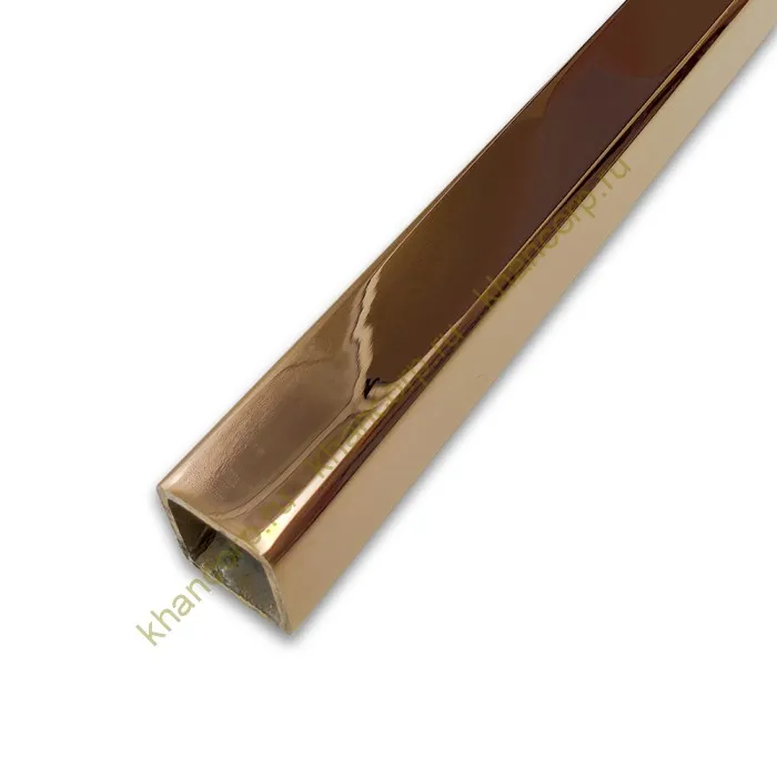 Труба FDT-553, 15х15х1.5 мм 3 м, нержавейка/розовое золото