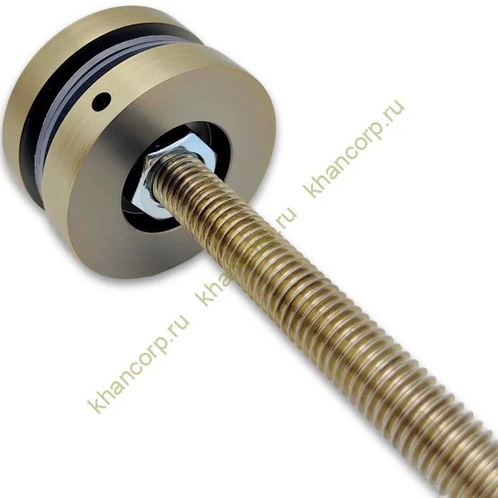 Стеклодержатель FKK-41.1, 10х10 мм Ø50 мм М12х1.75 для стекла, нержавейка/бронза