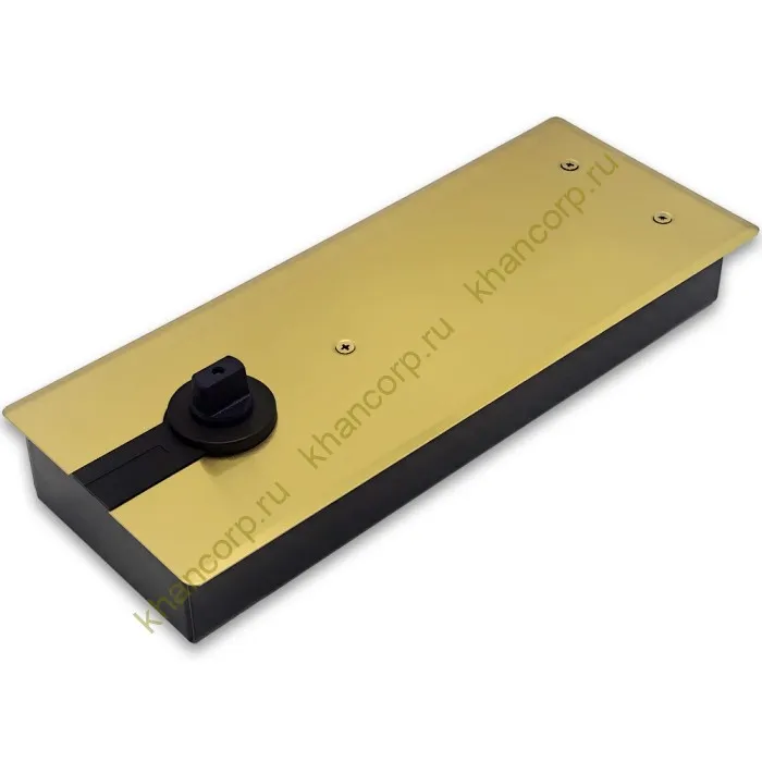 Напольный доводчик FKD-03, нагрузка от 100 до 120 кг, нержавейка/брашированное золото