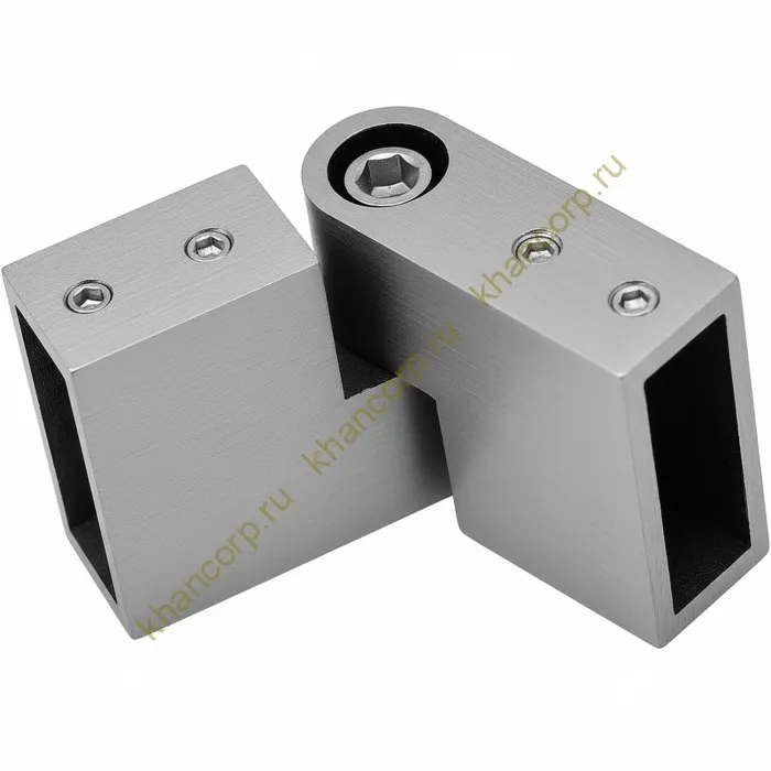 Соединитель FDC-37 трубы 30х10 вертикальный 90°-180°, нержавейка/матовый