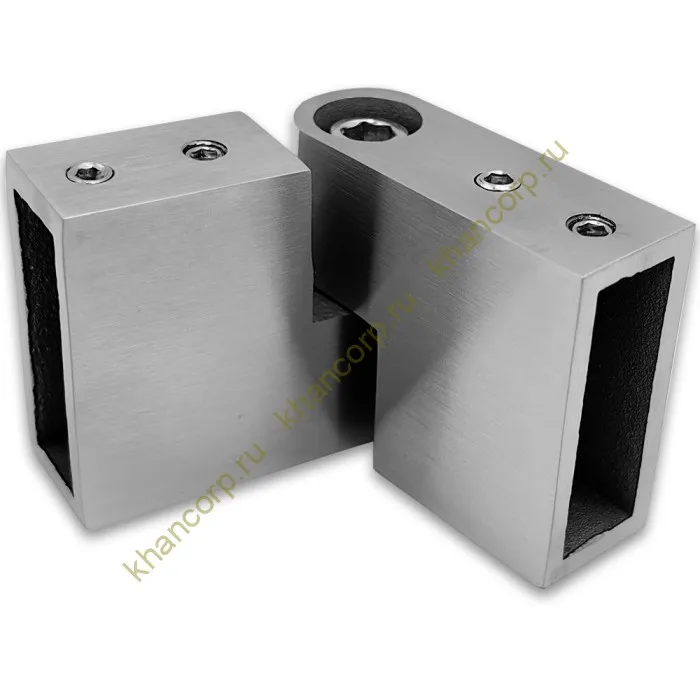 Соединитель FDC-37 трубы 30х10 вертикальный 90°-180°, нержавейка/матовый