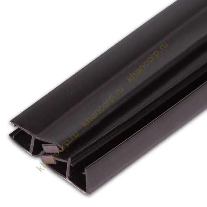 Уплотнитель магнитный ПРЕМИУМ 90° открывание внутрь, черный 2.5 м под стекло 8 мм FDPP-515.8