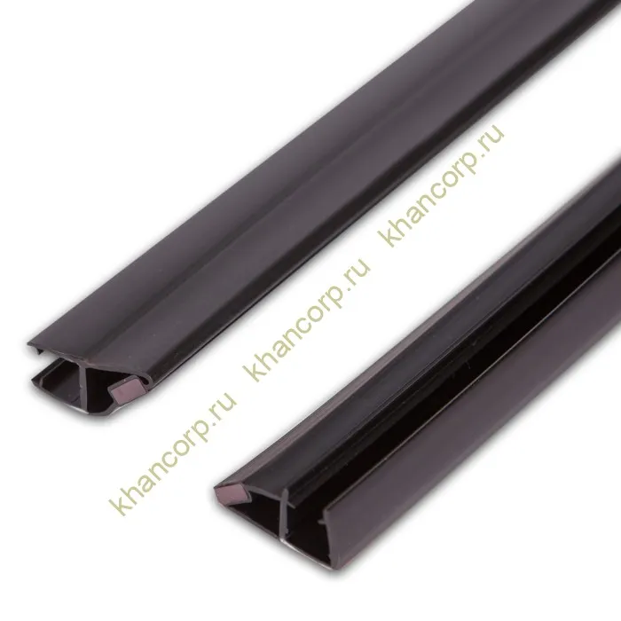 Уплотнитель магнитный ПРЕМИУМ 90° открывание внутрь, черный 2.5 м под стекло 8 мм FDPP-515.8
