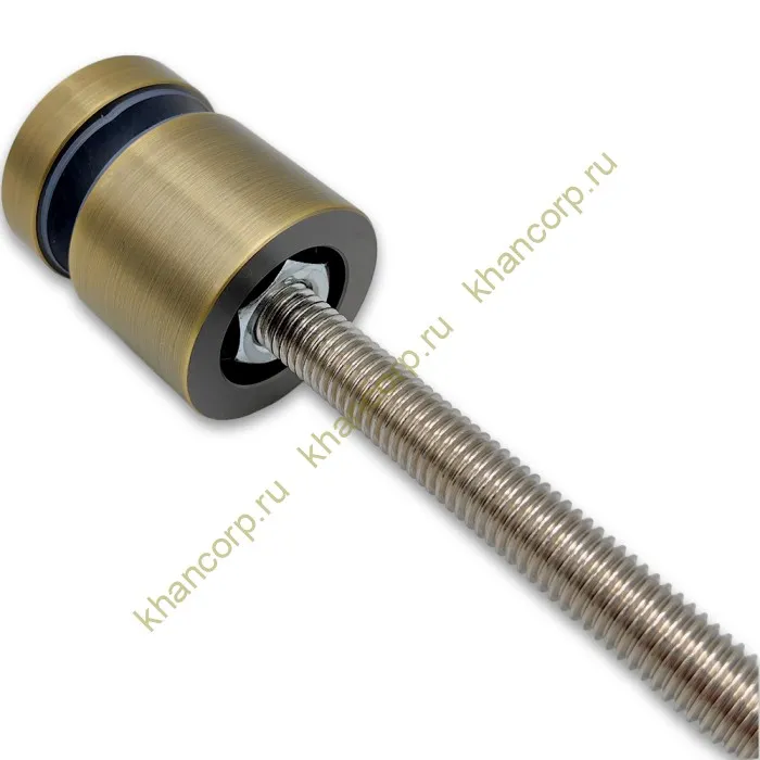 Стеклодержатель FKK-42.1, 10х30 мм Ø40 мм М12x1.75 для стекла, нержавейка/бронза